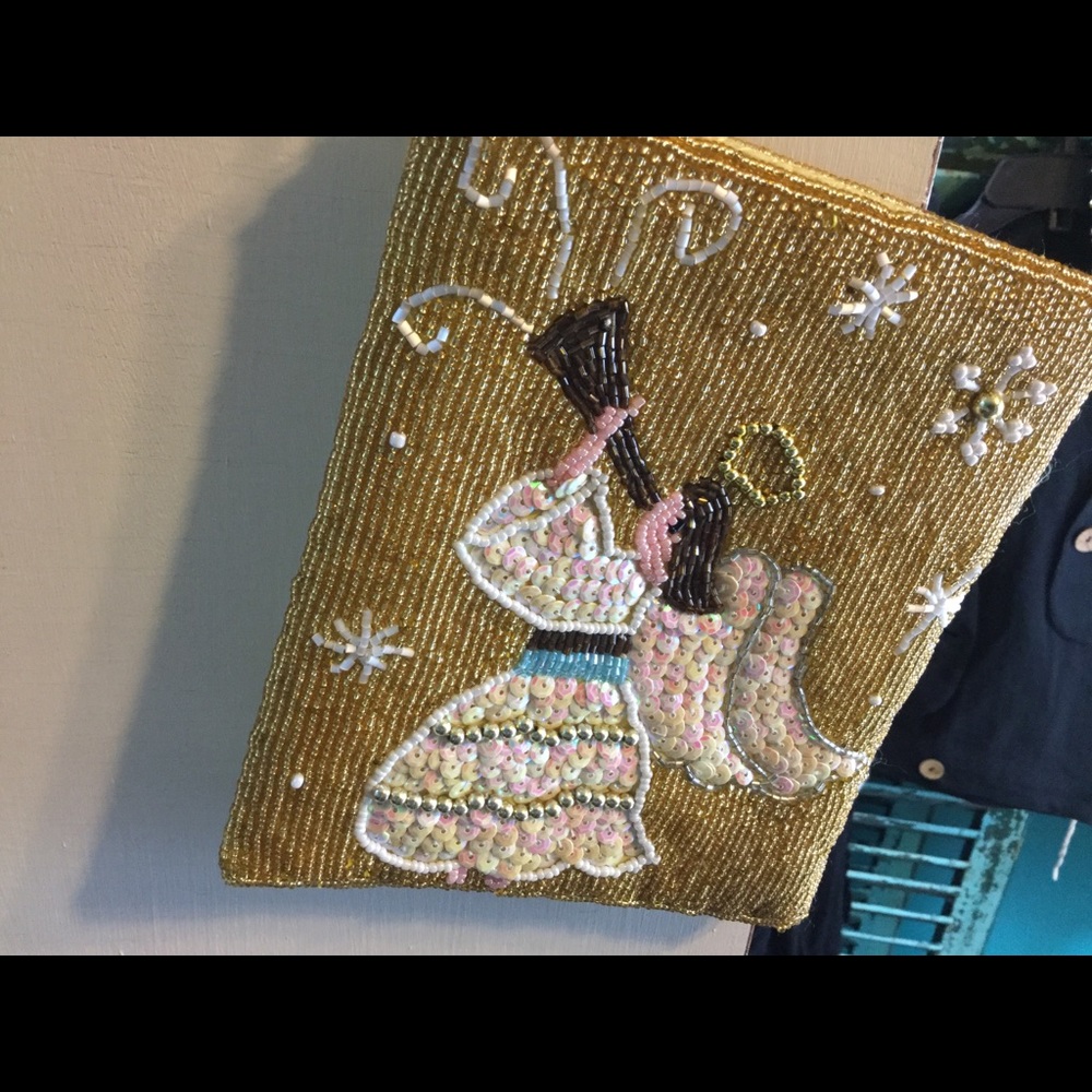 NWT Beaded Angel Purse